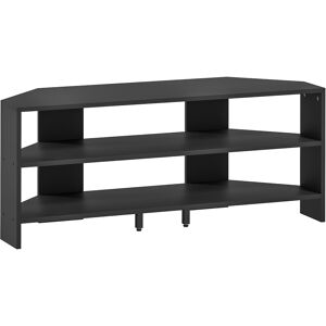 HOMCOM Corner TV Stand with 2 Open Shelves for 47 Inch TV - Black HOMCOM Corner TV Stand with 2 Open Shelves for 47 Inch TV - Black