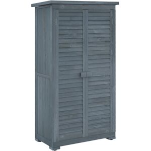 Outsunny 87 x 47 x 160cm Outdoor Storage Cabinet, with 3-Tier Shelves, Asphalt Roof & Double Door for Patio & Garden, Grey Aosom UK Outsunny 87 x 47 x 160cm Outdoor Storage Cabinet, with 3-Tier Shelves, Asphalt Roof & Double Door for Patio & Garden, Grey Aosom UK