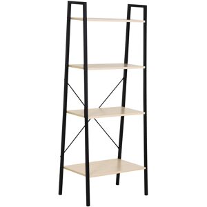 HOMCOM 4-Tier Vintage Ladder Shelf Bookcase Wood Storage Rack Stand Plants Display Black natural Aosom UK HOMCOM 4-Tier Vintage Ladder Shelf Bookcase Wood Storage Rack Stand Plants Display Black natural Aosom UK