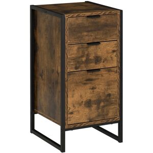 HOMCOM Industrial Storage Trunk: 3-Drawer Metal Cabinet, Freestanding Organiser, Rustic Brown Aosom UK HOMCOM Industrial Storage Trunk: 3-Drawer Metal Cabinet, Freestanding Organiser, Rustic Brown Aosom UK