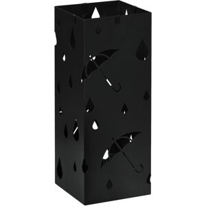 HOMCOM Square Umbrella Stand Freestanding for Hallway with 4 Hooks, Drip Tray, Metal Construction, Dark Grey Aosom UK HOMCOM Square Umbrella Stand Freestanding for Hallway with 4 Hooks, Drip Tray, Metal Construction, Dark Grey Aosom UK