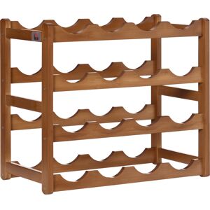 HOMCOM Free Standing Bamboo Wine Rack with 16 Bottles Holder, 4-tier Water Bottle Organizer, Display Shelf for Countertop, Home Bar, Brown Aosom UK HOMCOM Free Standing Bamboo Wine Rack with 16 Bottles Holder, 4-tier Water Bottle Organizer, Display Shelf for Countertop, Home Bar, Brown Aosom UK