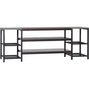 HOMCOM Industrial Media Unit: Sturdy TV Stand for 65" Screens, Living Space Storage with Shelving, Rustic Brown & Grey Aosom UK HOMCOM Industrial Media Unit: Sturdy TV Stand for 65" Screens, Living Space Storage with Shelving, Rustic Brown & Grey Aosom UK