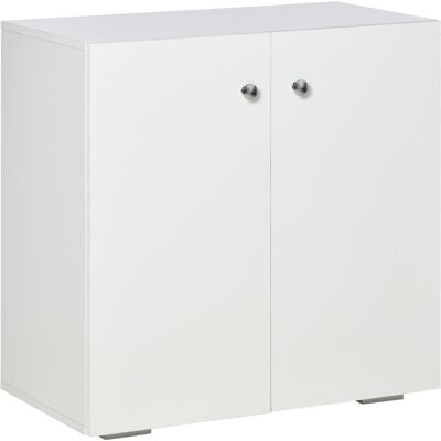 HOMCOM - 2-Shelf Cabinet - White - Particleboard - Storage Cabinet HOMCOM - 2-Shelf Cabinet - White - Particleboard - Storage Cabinet