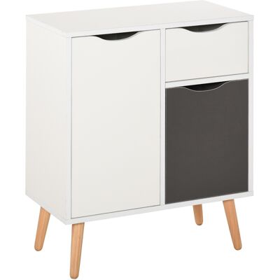 HOMCOM Floor Cabinet with Drawer, Sideboard Storage Cupboard for Bedroom, Living Room, Grey HOMCOM Floor Cabinet with Drawer, Sideboard Storage Cupboard for Bedroom, Living Room, Grey