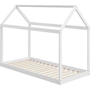 HOMCOM Single Bed Base with House Scandinavian Style, Wooden Bed Frame for 90W x 190Dcm Mattress, White Aosom UK HOMCOM Single Bed Base with House Scandinavian Style, Wooden Bed Frame for 90W x 190Dcm Mattress, White Aosom UK