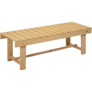 Outsunny 2-seater Outdoor Indoor Garden Wooden Bench Patio Loveseat Fir 110L x 38W x 35H cm Natural