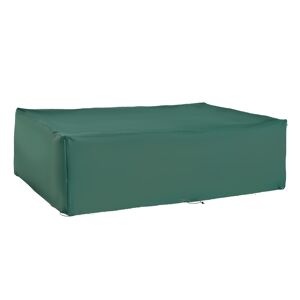 Outsunny Rattan Furniture Cover, UV and Rain Protective Outdoor Garden Rectangular Waterproof Shelter, 222x155x67cm, Green