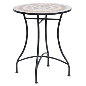 Outsunny 60cm Mosaic Round Bistro Table Side Bar Table Patio Garden Table Outdoor Balcony Furniture