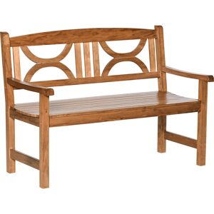 Outsunny 2-Seater Chair, Wooden Garden Bench, Outdoor Patio Loveseat for Yard, Lawn, Porch, Natural