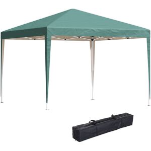 Outsunny Heavy Duty Garden Marquee, 3 x 3 Meter Party Tent with Folding Design, Wedding Canopy Rentals, Green