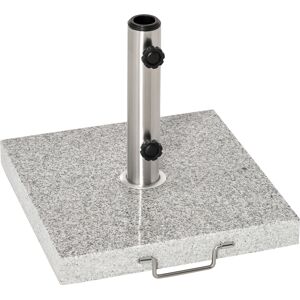 Outsunny 28kg Marble Stand Garden Umbrella Base, Durable Parasol Holder for Patio Furniture, Outdoor Sunshade Support