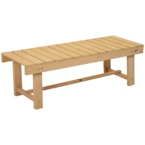 Outsunny 2-seater Outdoor Indoor Garden Wooden Bench Patio Loveseat Fir 110L x 38W cm (3pc)