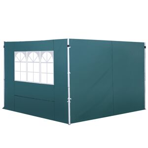 Outsunny 3m Gazebo with Versatile Exchangeable Side Panel, Perfect for Outdoor Events and Gatherings, Green