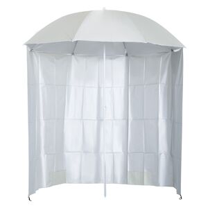 Outsunny 2.2M Fishing Umbrella Parasol W/ Side-Cream White