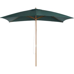 Outsunny 295L x 200W x 255Hcm Wooden Garden Patio Parasol Umbrella-Dark Green