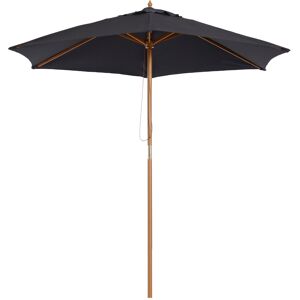 Outsunny 2.5m Wooden Garden Patio Parasol Umbrella-Black