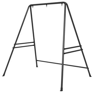 Outsunny Hammock Chair Stand, Hanging Heavy Duty Metal Frame Hammock Stand for Hanging Hammock Air Porch Swing Chair, Egg Chair, Black