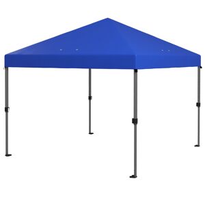 Outsunny 3 x 3(m) Pop Up Gazebo, 1 Person Easy up Marquee Party Tent with 1-Button Push, Adjustable Straight Legs, Stakes, Ropes,