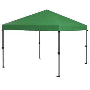 Outsunny 3 x 3(m) Pop Up Gazebo, 1 Person Easy up Marquee Party Tent with 1-Button Push, Adjustable Straight Legs, Stakes, Ropes,