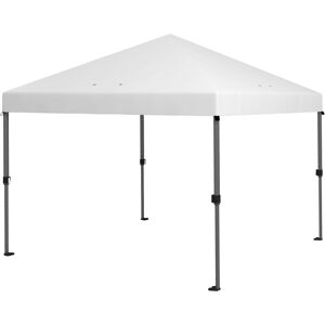 Outsunny 3 x 3(m) Pop Up Gazebo, 1 Person Easy up Marquee Party Tent with 1-Button Push, Adjustable Straight Legs, Stakes, Ropes,