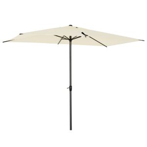 Outsunny 3 x 2M Sun Parasols Umbrellas Garden Patio Tilt Sun Shade Outdoor Canopy Crank Aluminium, Beige