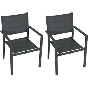 Outsunny Set of Two Aluminium Stacking Garden Chairs