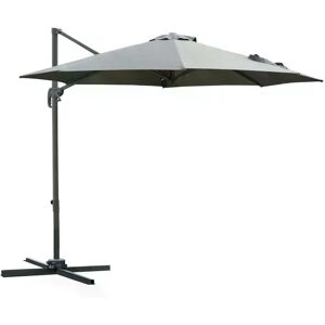 Outsunny Waterproof 3(m) Patio Offset Parasol Roma Umbrella Cantilever Hanging Sun Shade Canopy Shelter 360° Rotation w/ Cross Base Aosom UK