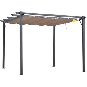Outsunny 3 X 3 Meter Aluminium Pergola Canopy Gazebo Awning Outdoor Garden Sun Shade Shelter Marquee Party BBQ Aosom UK
