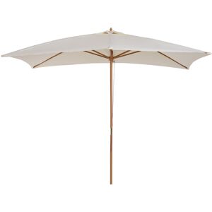 Outsunny 3x2m Wooden Patio Parasol Umbrella-Cream