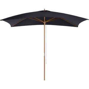 Outsunny Waterproof 295L x 200W x 255Hcm Wooden Garden Patio Parasol Umbrella-Black Aosom UK