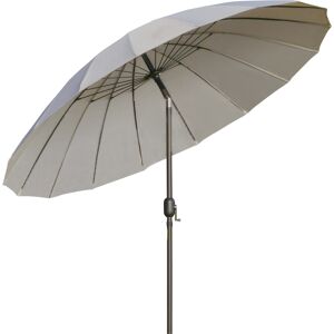 Outsunny Waterproof 2.5m Adjustable Outdoor Garden Parasol Umbrella Sun Shade with Crank & Tilt, Light Grey Aosom UK