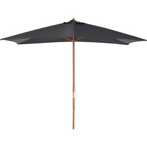 Outsunny Waterproof Wooden Garden Parasol: 2x3m Outdoor Sun Canopy, UV Protection, Dark Grey Aosom UK