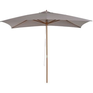 Outsunny 2 x 3m Wooden Parasol Garden Umbrellas Sun Shade Patio Outdoor Umbrella Canopy New (Light Grey)