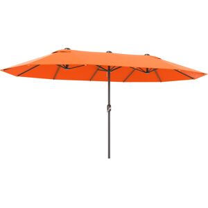 Outsunny 4.6m Double-Sided Garden Parasol - Orange