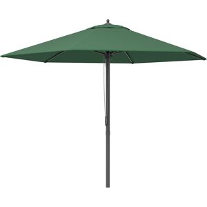 Outsunny 2.8m Patio Parasols Umbrellas Outdoor 6 Ribs Sunshade Canopy Manual Push Garden Backyard Furniture, Green