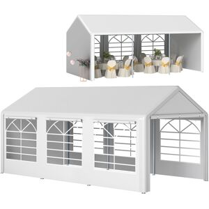 Outsunny Garden Gazebo Marquee Party Tent Wedding Portable Garage Carport shelter Car Canopy Outdoor Heavy Duty Steel Frame Waterproof (6m x 3m)
