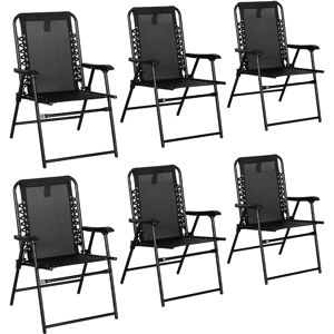 Outsunny 6 Pcs Patio Folding Chair Set, Outdoor Portable Loungers for Camping Pool Beach Deck, Lawn w/ Armrest Steel Frame Black Aosom UK Outsunny 6 Pcs Patio Folding Chair Set, Outdoor Portable Loungers for Camping Pool Beach Deck, Lawn w/ Armrest Steel Frame Black Aosom UK
