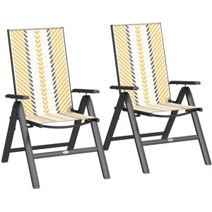 Outsunny Outdoor Rattan Folding Chair with 5-Position Adjustable Backrest, Wicker Garden Dining Chair with Wide Armrest, Set of 2 for Patio, Terrace, Balcony, Orange Outsunny Outdoor Rattan Folding Chair with 5-Position Adjustable Backrest, Wicker Garden Dining Chair with Wide Armrest, Set of 2 for Patio, Terrace, Balcony, Orange
