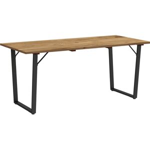 Outsunny Garden Table for 6, 175 x 80 cm Large Rectangle Outdoor Dining Table with 5cm Parasol Hole and Slatted Top, Weather Resistant Fir Wood Patio Table for Balcony, Terrace, Brown Outsunny Garden Table for 6, 175 x 80 cm Large Rectangle Outdoor Dining Table with 5cm Parasol Hole and Slatted Top, Weather Resistant Fir Wood Patio Table for Balcony, Terrace, Brown