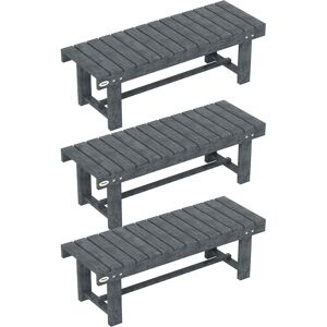 Outsunny 2-Seater Garden Wooden Bench, Grey Outsunny 2-Seater Garden Wooden Bench, Grey