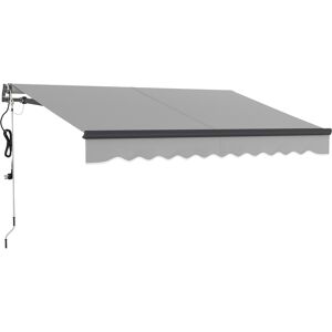 Outsunny 3 x 2.5m Electric Awning with Remote Controller, Waterproof UV30+ Retractable Awning, Aluminum Frame Sun Shade Canopy, Light Grey Aosom UK Outsunny 3 x 2.5m Electric Awning with Remote Controller, Waterproof UV30+ Retractable Awning, Aluminum Frame Sun Shade Canopy, Light Grey Aosom UK