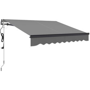 Outsunny 2.5 x 2m Electric Awning with Remote Controller, Aluminium Frame DIY Retractable Awning, UV30+ Sun Shade Canopy for Garden Patio Deck Door Window, Dark Grey Outsunny 2.5 x 2m Electric Awning with Remote Controller, Aluminium Frame DIY Retractable Awning, UV30+ Sun Shade Canopy for Garden Patio Deck Door Window, Dark Grey