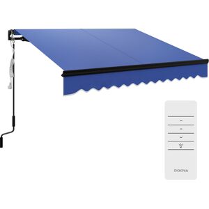 Outsunny 2.5 x 2m Electric Awning, Aluminium Frame DIY Retractable Awning, UV50+ Sun Shade Canopy for Garden Patio Deck Door Window, Blue Outsunny 2.5 x 2m Electric Awning, Aluminium Frame DIY Retractable Awning, UV50+ Sun Shade Canopy for Garden Patio Deck Door Window, Blue