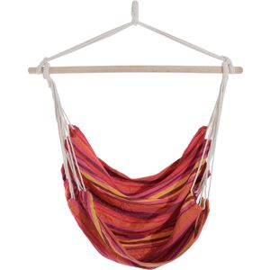 Outsunny Outdoor Hammock Hanging Rope Chair Garden Yard Patio Swing Seat Wooden w/ High Quality Cotton Cloth and Ropes (Red) Outsunny Outdoor Hammock Hanging Rope Chair Garden Yard Patio Swing Seat Wooden w/ High Quality Cotton Cloth and Ropes (Red)