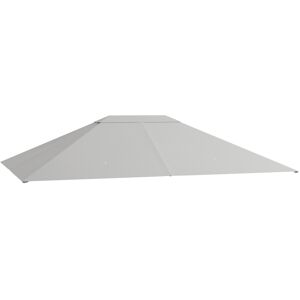 Outsunny 3 x 4m Gazebo Canopy Replacement Cover, Gazebo Roof Replacement (TOP COVER ONLY), Light Grey Outsunny 3 x 4m Gazebo Canopy Replacement Cover, Gazebo Roof Replacement (TOP COVER ONLY), Light Grey