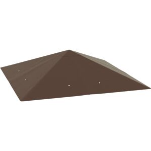 Outsunny 3 x 3(m) Gazebo Canopy Replacement Cover, Garden Gazebo Roof Replacement with Drain Holes, 370g/㎡, UPF30+, TOP COVER ONLY, Brown Outsunny 3 x 3(m) Gazebo Canopy Replacement Cover, Garden Gazebo Roof Replacement with Drain Holes, 370g/㎡, UPF30+, TOP COVER ONLY, Brown