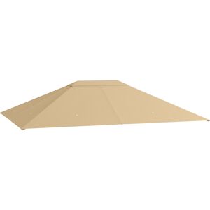 Outsunny 3 x 4m Gazebo Canopy Replacement Cover, Gazebo Roof Replacement (TOP COVER ONLY), Khaki Outsunny 3 x 4m Gazebo Canopy Replacement Cover, Gazebo Roof Replacement (TOP COVER ONLY), Khaki