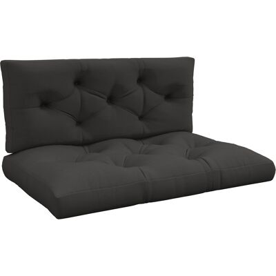 Outsunny 4-Piece Pallet Seat Cushions Back Pillows Replacement, Patio Chair Cushions Set for Indoor Outdoor, Charcoal Grey Outsunny 4-Piece Pallet Seat Cushions Back Pillows Replacement, Patio Chair Cushions Set for Indoor Outdoor, Charcoal Grey