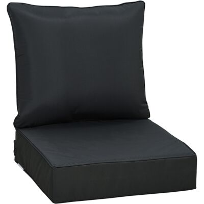 Outsunny Black Patio Cushion Set - Deep Seating Furniture Outsunny Black Patio Cushion Set - Deep Seating Furniture